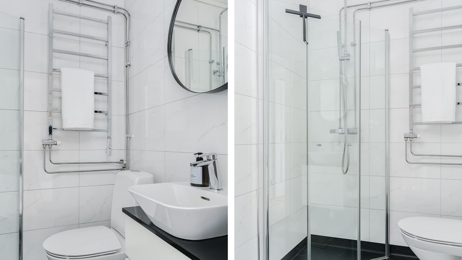 real estate shot of a bathroom