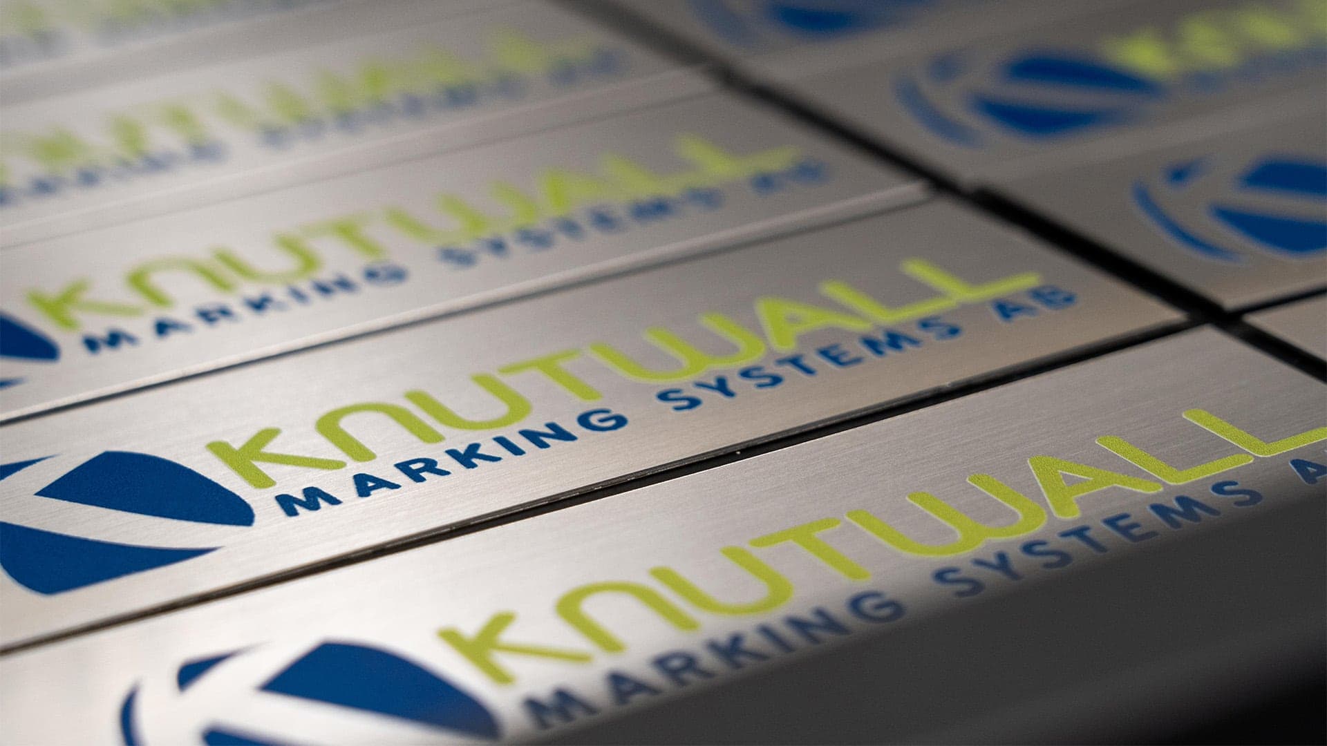 Product shot of a silver label