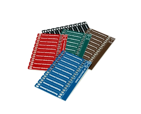 Product shot of several labels