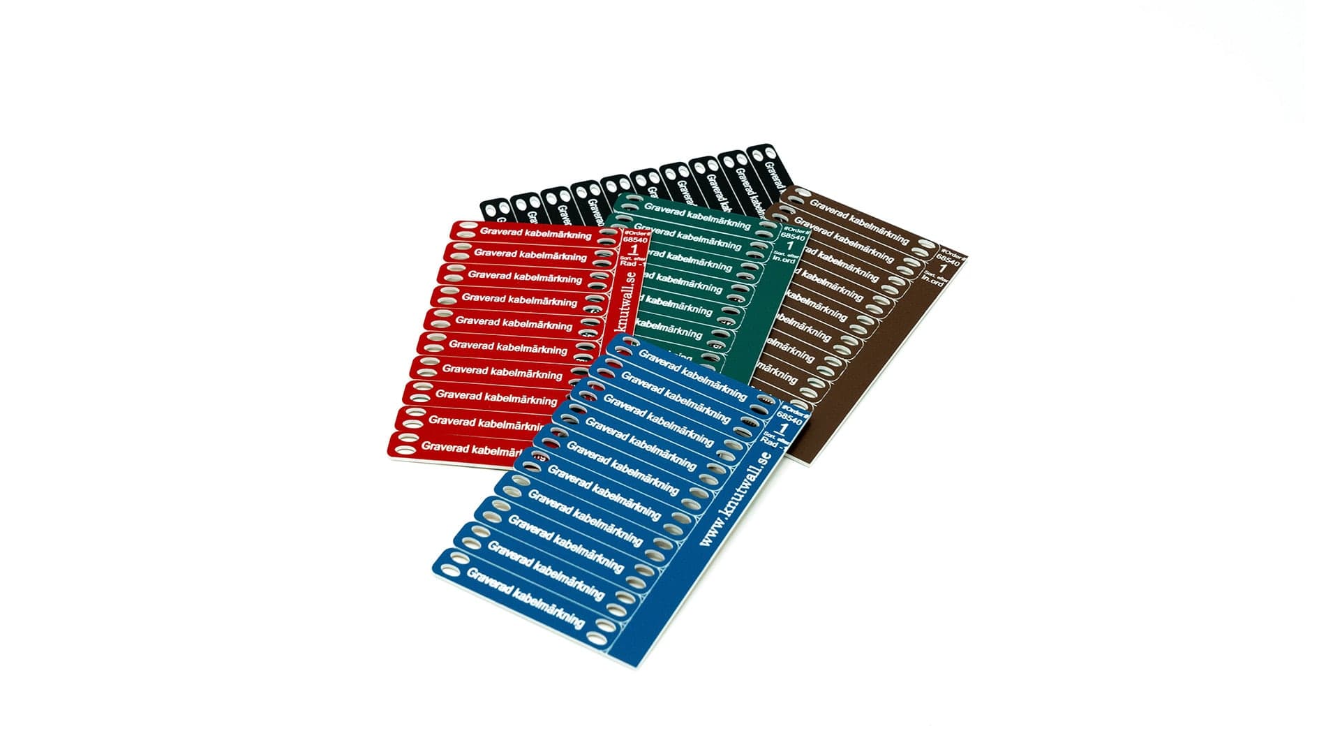 Product shot of several labels