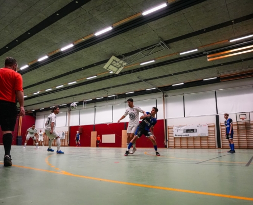 wide shot of a futsal match during a game