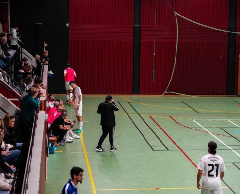 overview of a pause during a futsal game