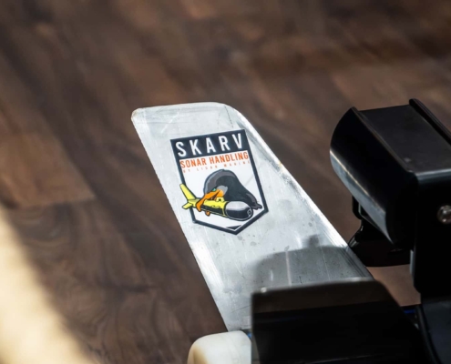 Close up of a Lidan Marine product in a showroom