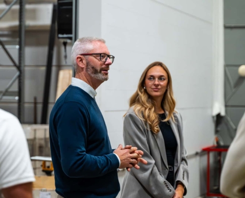 visitors during a corporate meet in a workshop