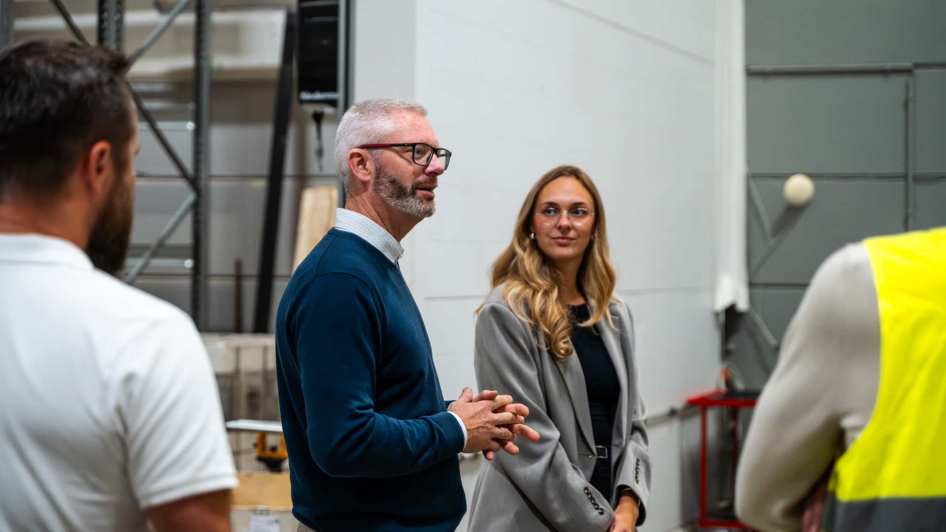 visitors during a corporate meet in a workshop