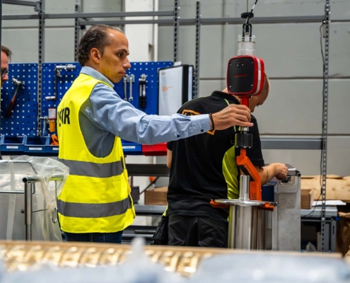 visitors during a corporate meet in a workshop