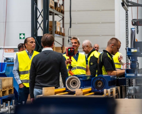 visitors during a corporate meet in a workshop