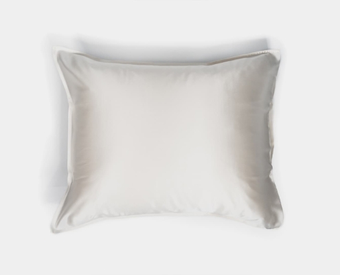 silk pillow from above shot in a studio