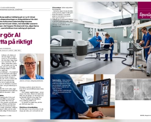 Article in Medielmagasinet where healthcare personnel are working