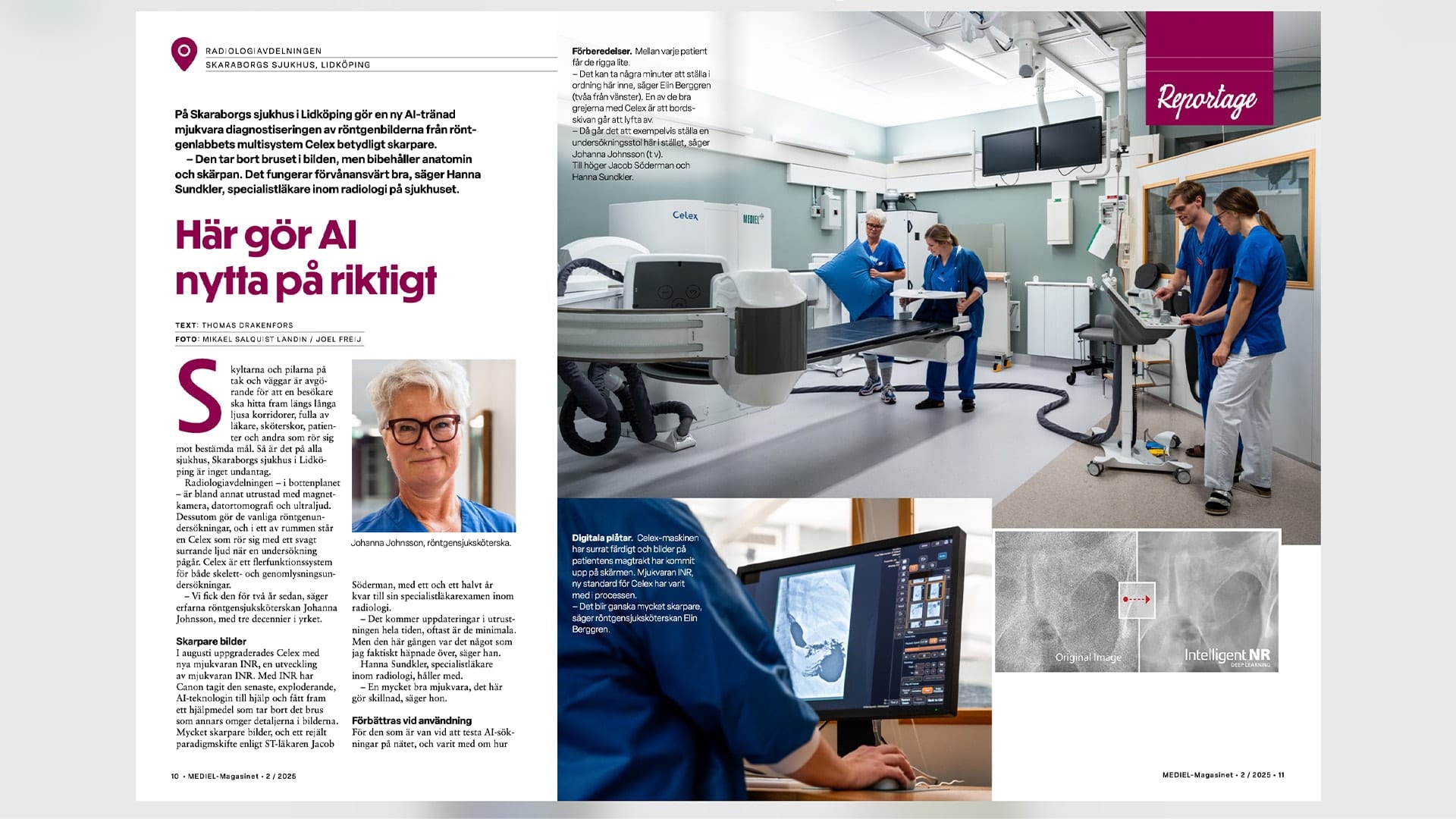 Article in Medielmagasinet where healthcare personnel are working