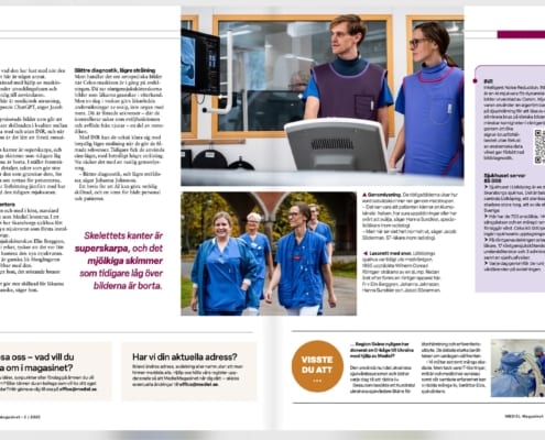 Article in Medielmagasinet where healthcare personnel are working